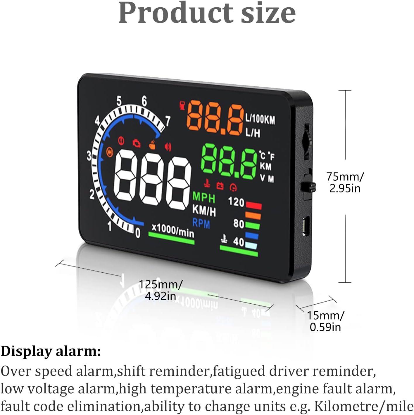 Head Up Display Car (HUD) P8 - detail
