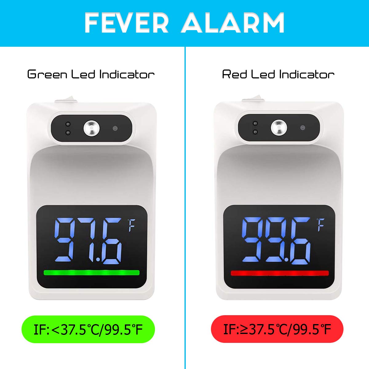 Contactless Wall Mounted Forehead Thermometer - detail