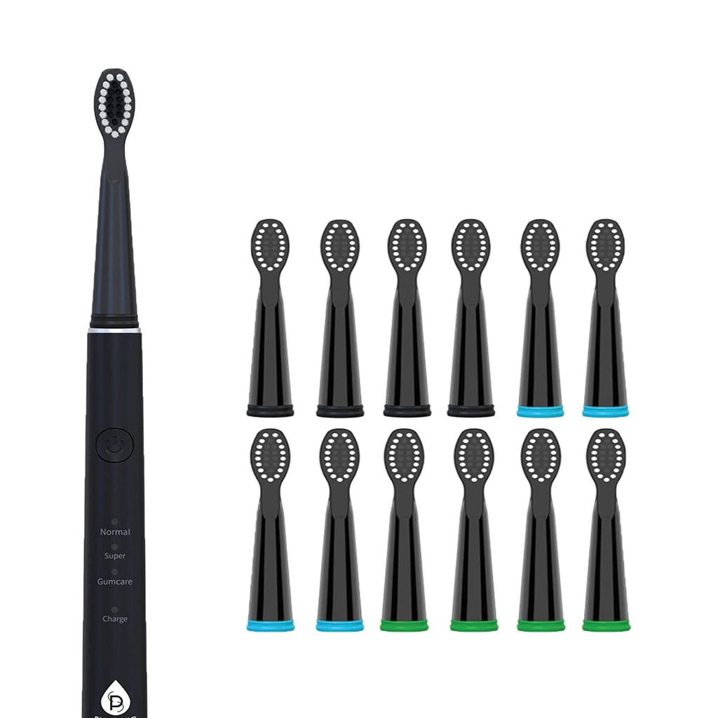 USB Rechargeable Sonic Toothbrush with 12 Brush Heads, Rechargeable - in use
