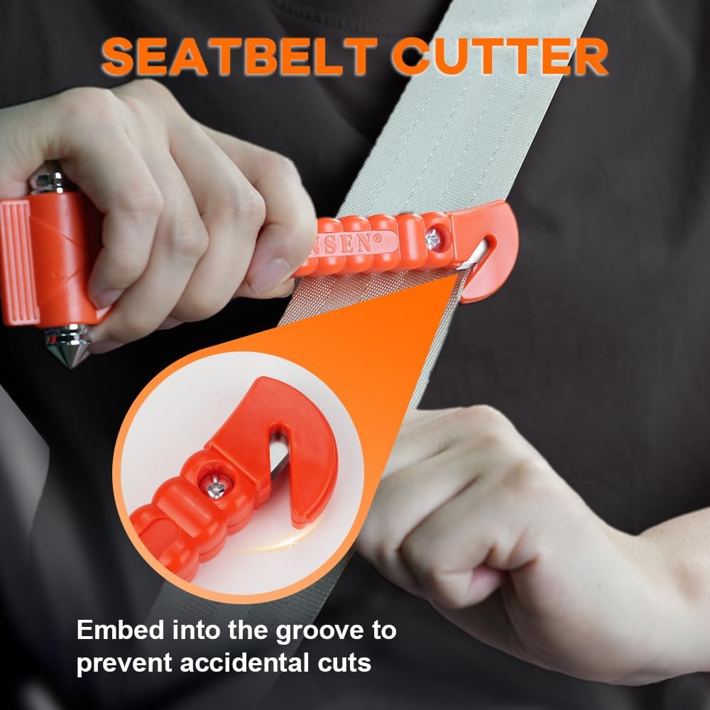Car Safety Hammer Set Of 2 Emergency Escape Tool Auto Car Window Glass - detail