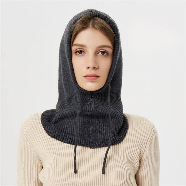 Cashmere Winter Knitted Hat - in use