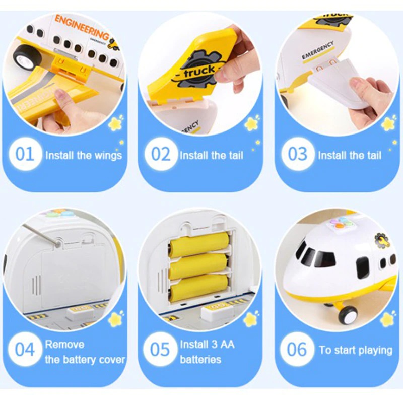 Airplane Toy Set For Kids - detail
