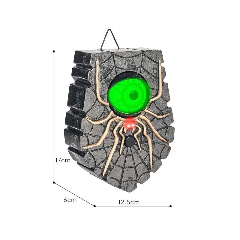Creepy Spider Eyeball Doorbell Halloween Outdoor Ornament - alternate angle