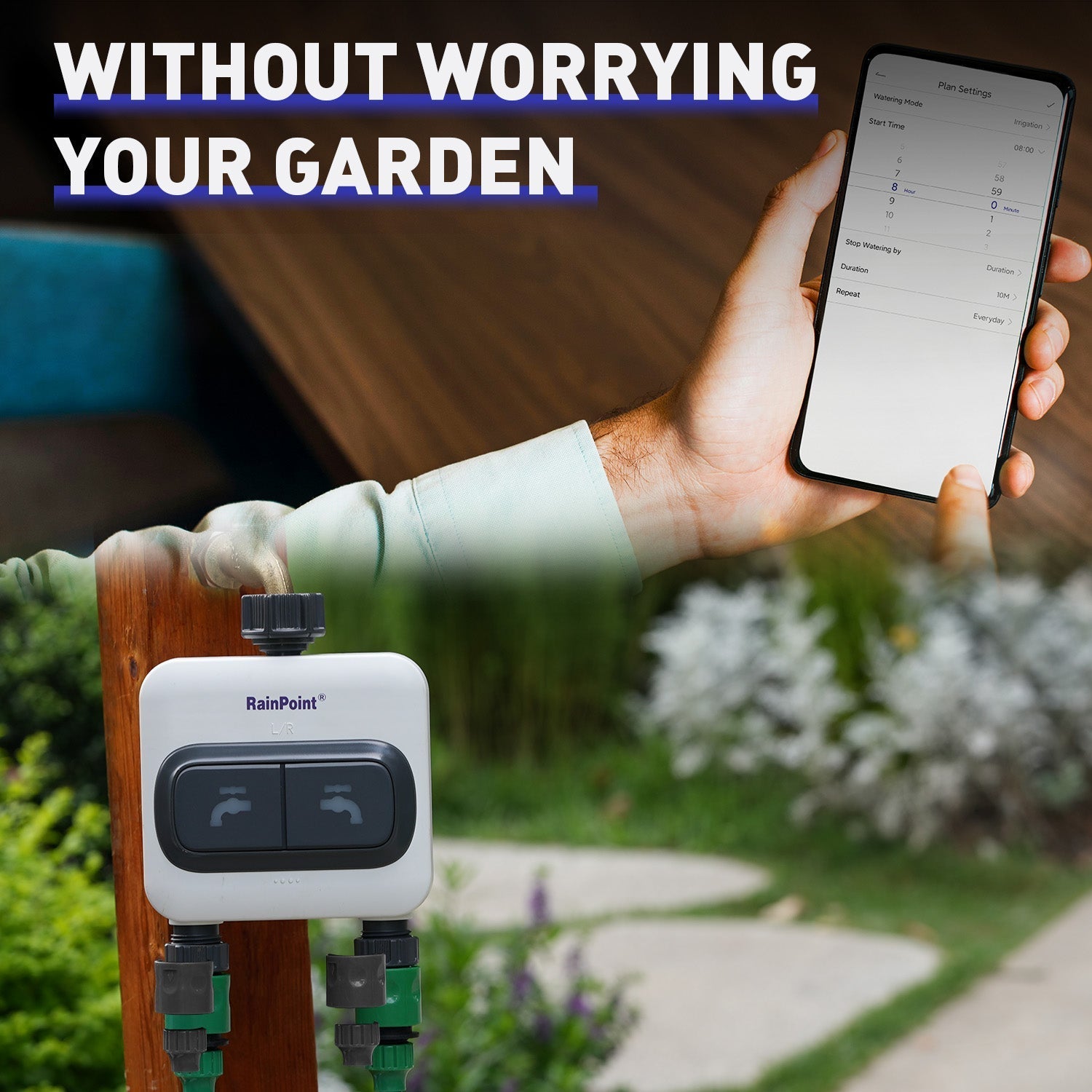 Rainpoint 2-Zone Wi-Fi Sprinkler Timer - detail