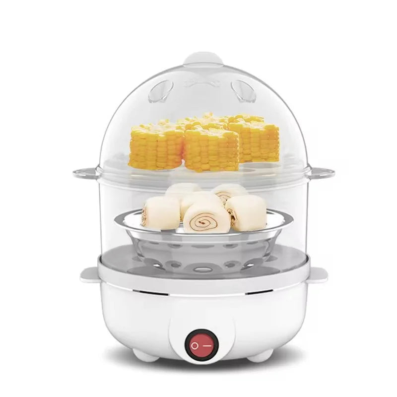 Double Layer Multifunctional Electric Egg Cooker - in use