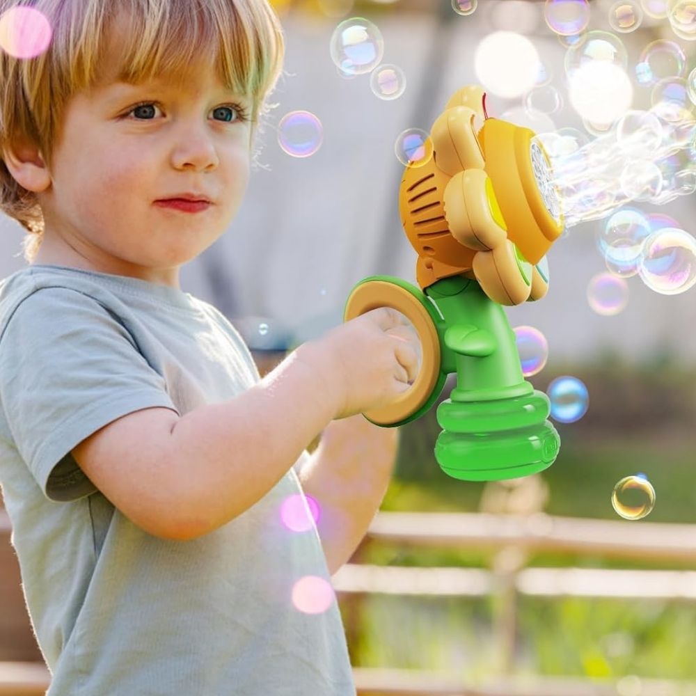 Dancing Sunflower LED Bubble Maker Toy - alternate angle