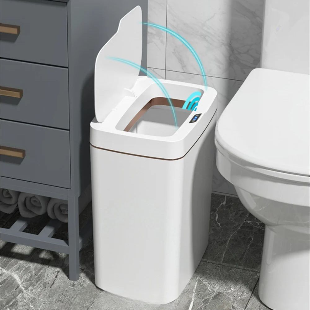 Automatic Smart Motion Sensor Garbage Trashcan - in use