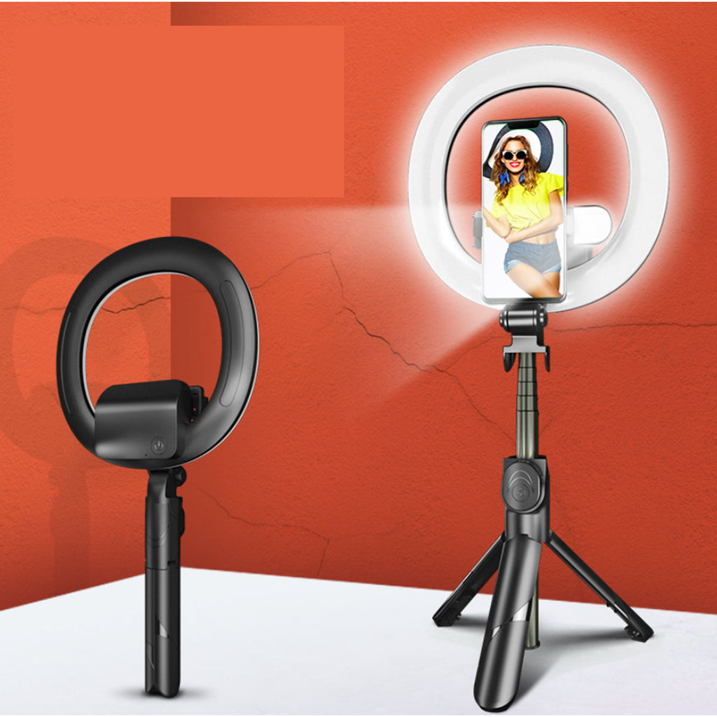 Self Video Portrait Soft Halo Light Stand With Dual LED Light and