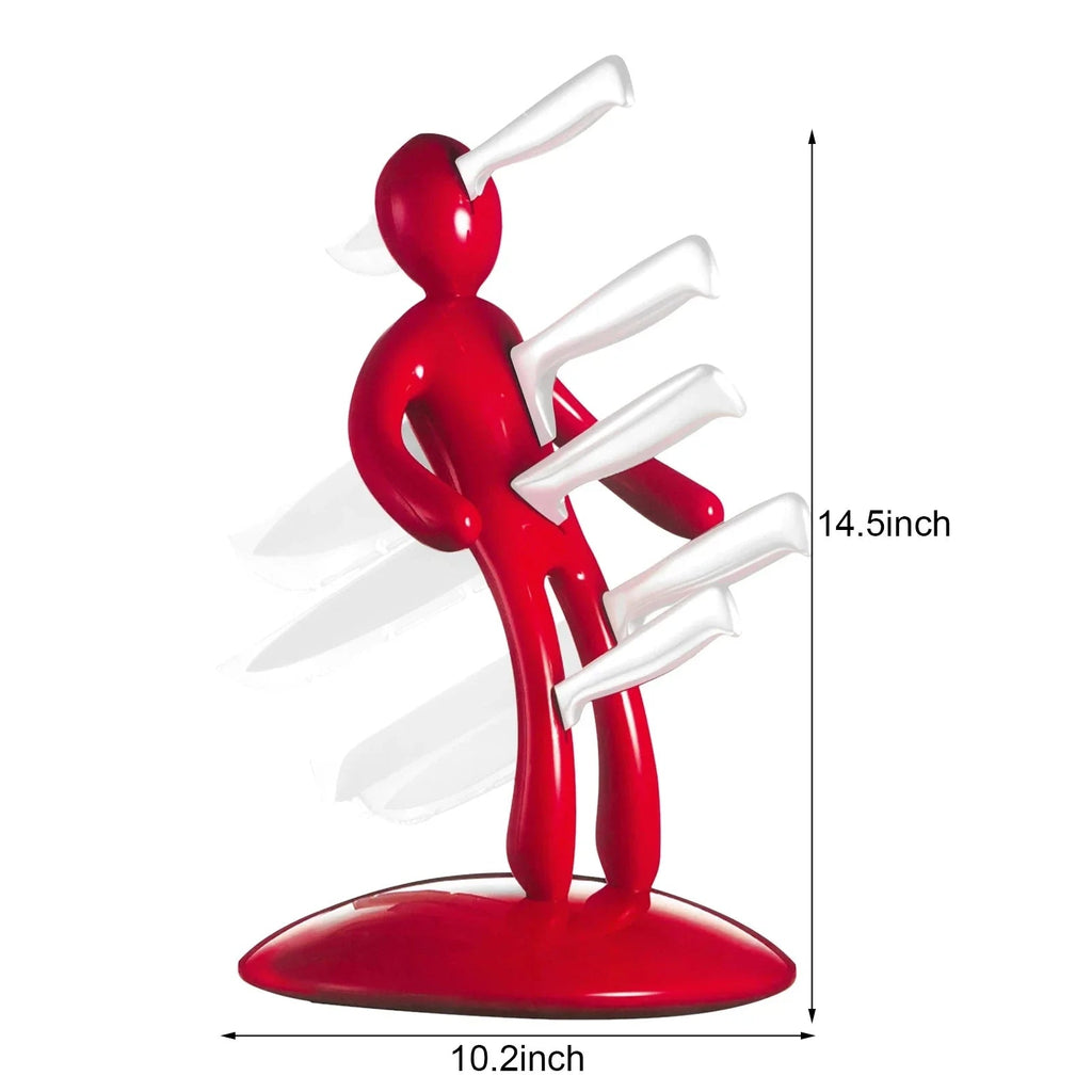 Creative Humanoid Kitchen Knife Holder Set - alternate angle