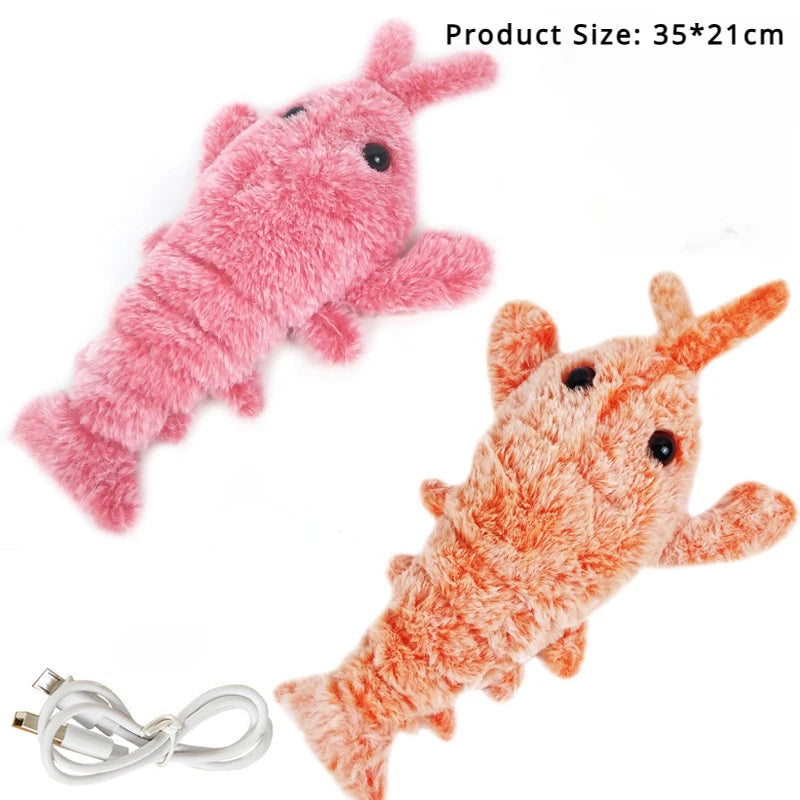 Electric Jumping Shrimp Pet Toy - detail