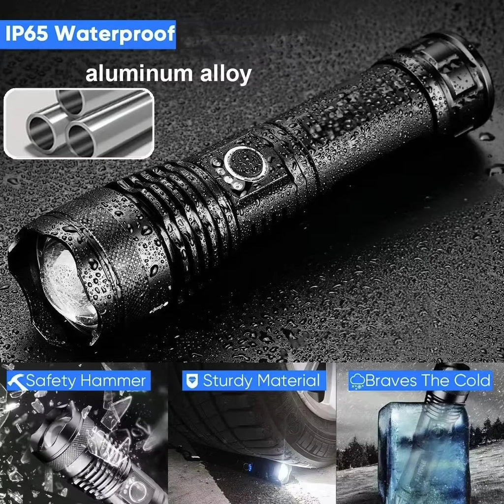 High Lumen Rechargeable Flashlight - detail