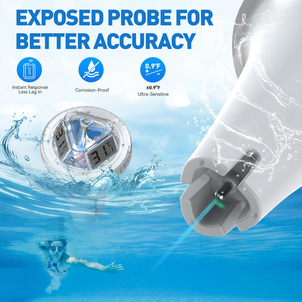 Wireless Pool Thermometer - Accurate Swimming Pool & Pond