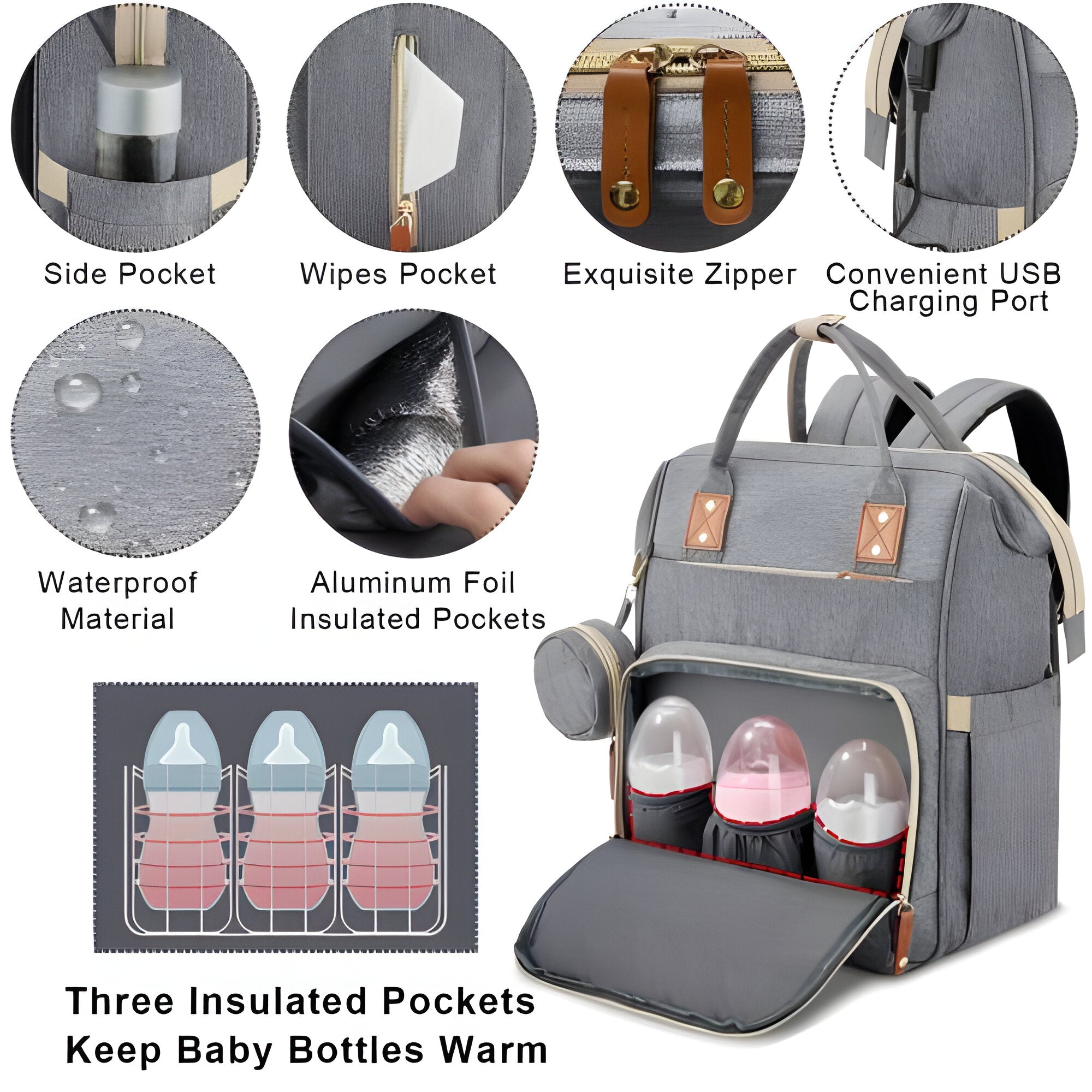 Changing bag - Travelling baby cot - detail