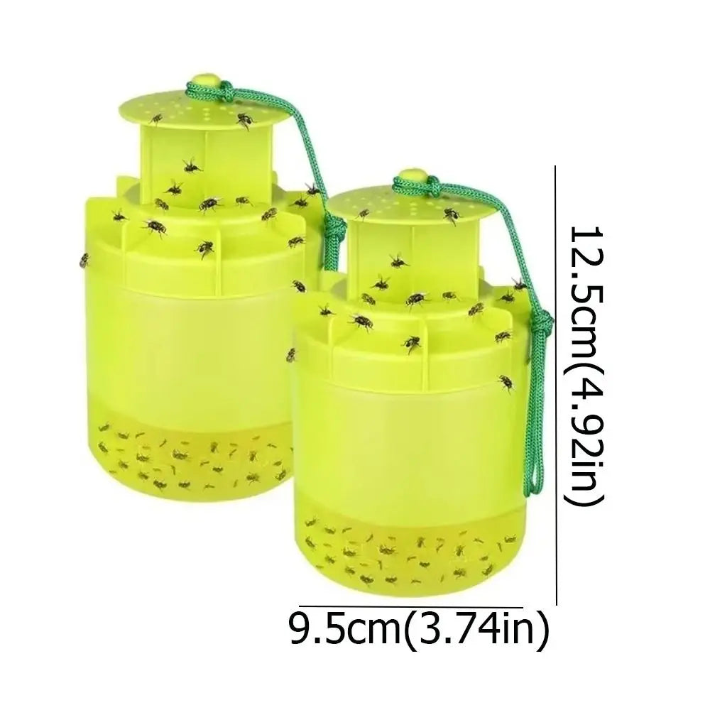 Heavy-Duty Reusable Outdoor Fly Trap - in use