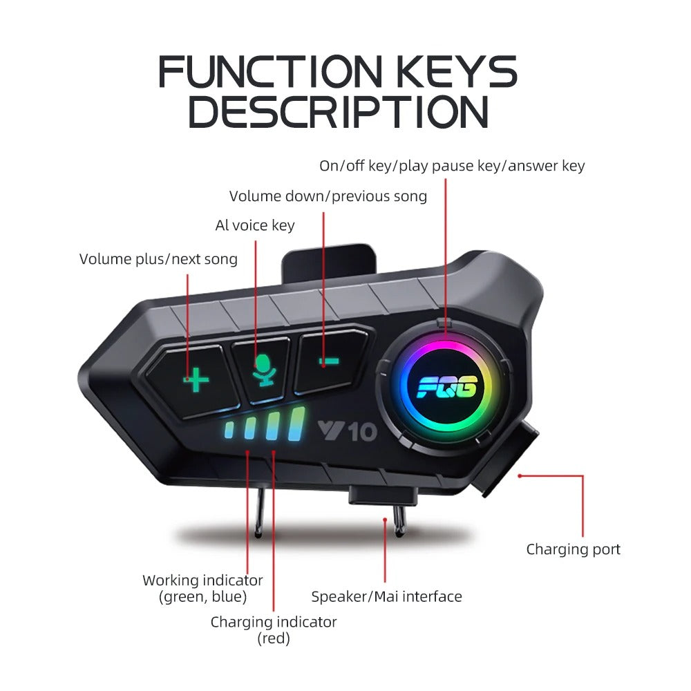 Bluetooth For Motorcycle Helmet - in use