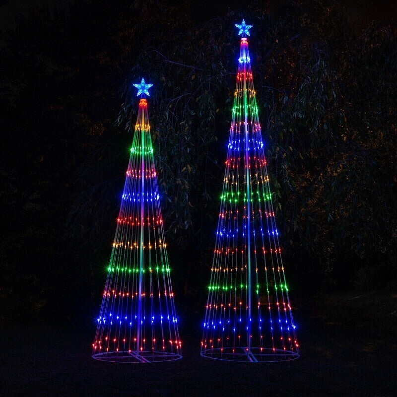 Christmas - Multicolor Led Animated Outdoor Christmas Tree Lightshow - in use