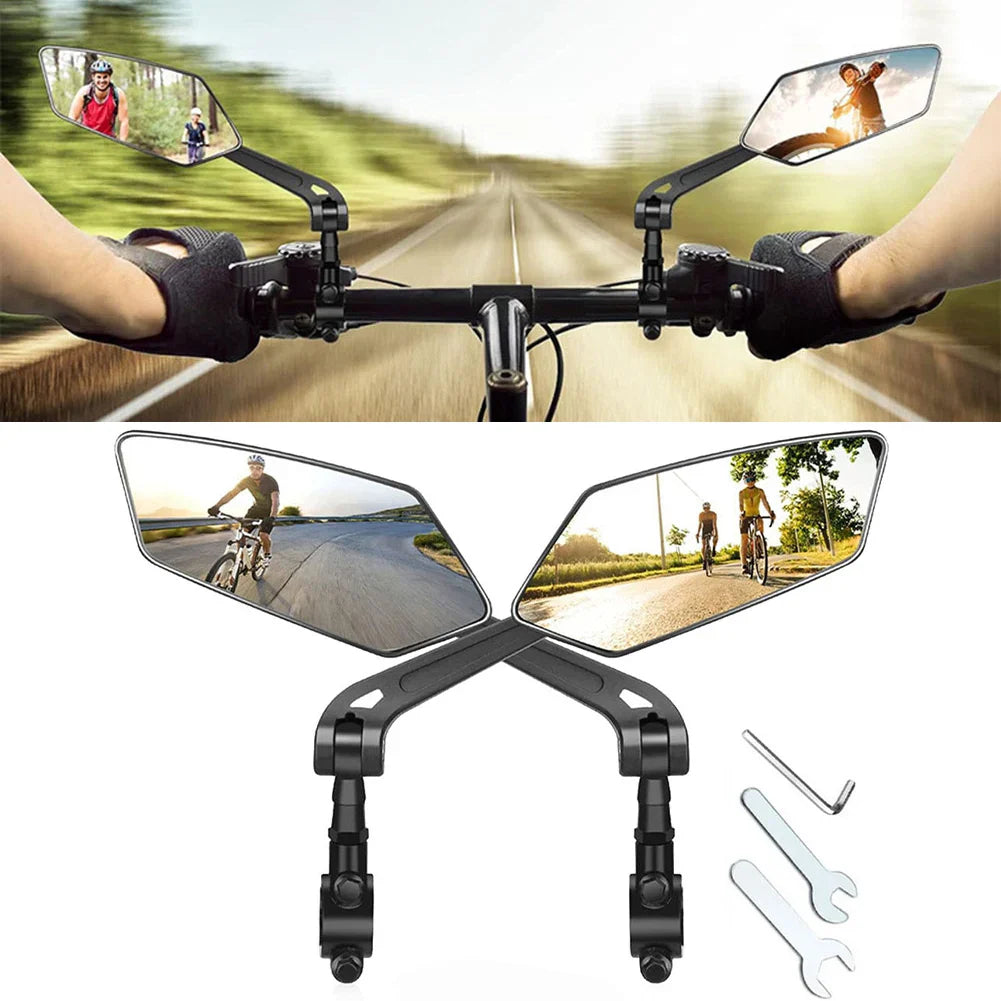Wide-Angle Handlebar Bike Mirrors (2-Pack)
