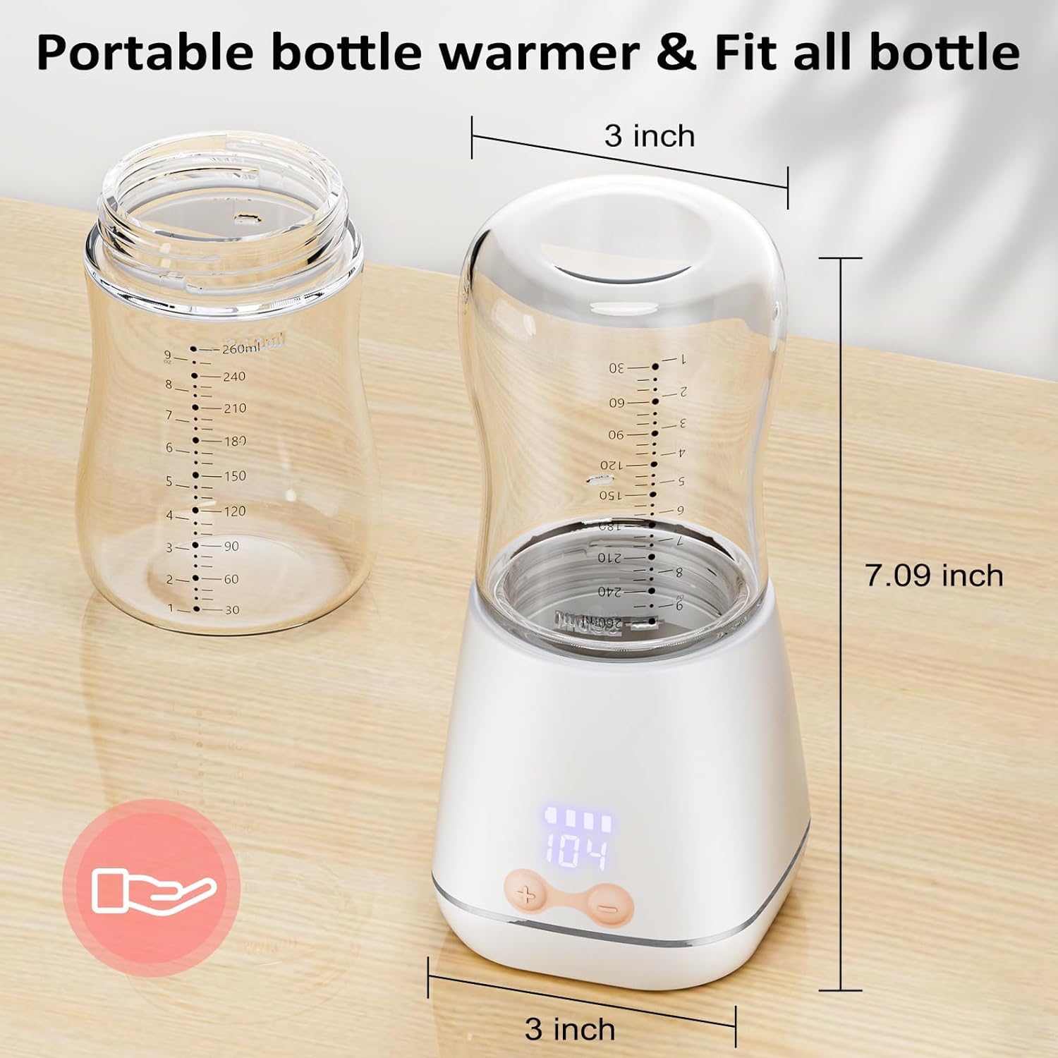 Baby Portable Bottle Warmer - alternate angle