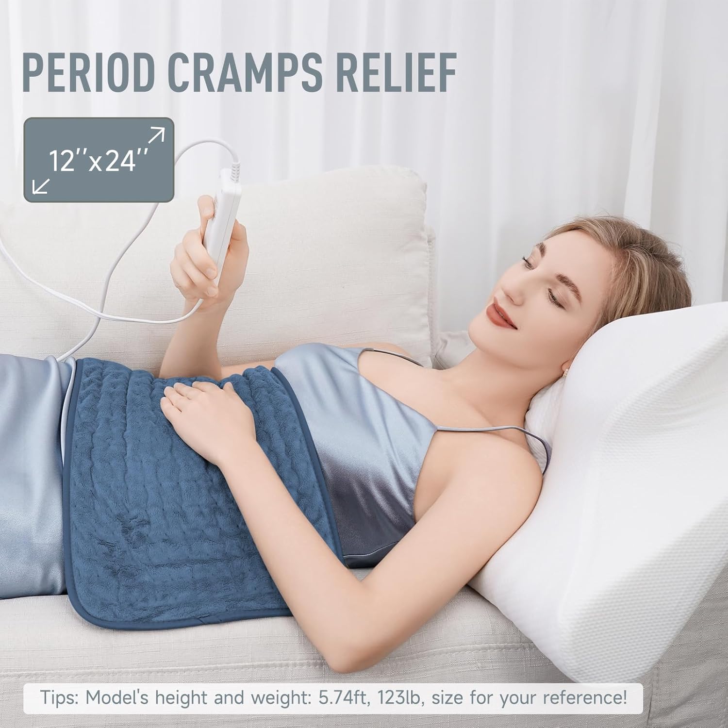 Electric Heating Pad For Back Pain - alternate angle