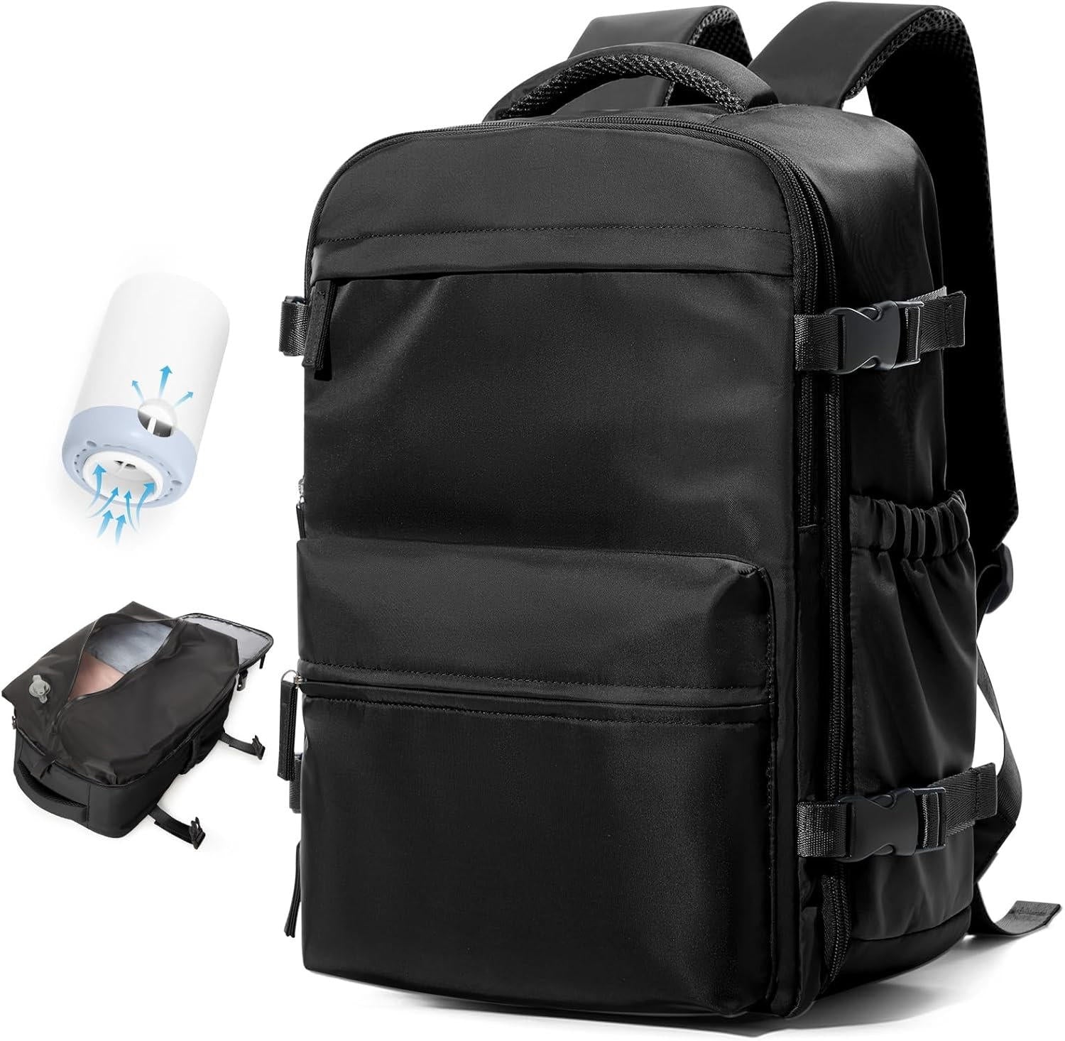 Puchica 15.6" Vacuum Compression Travel Backpack - alternate angle