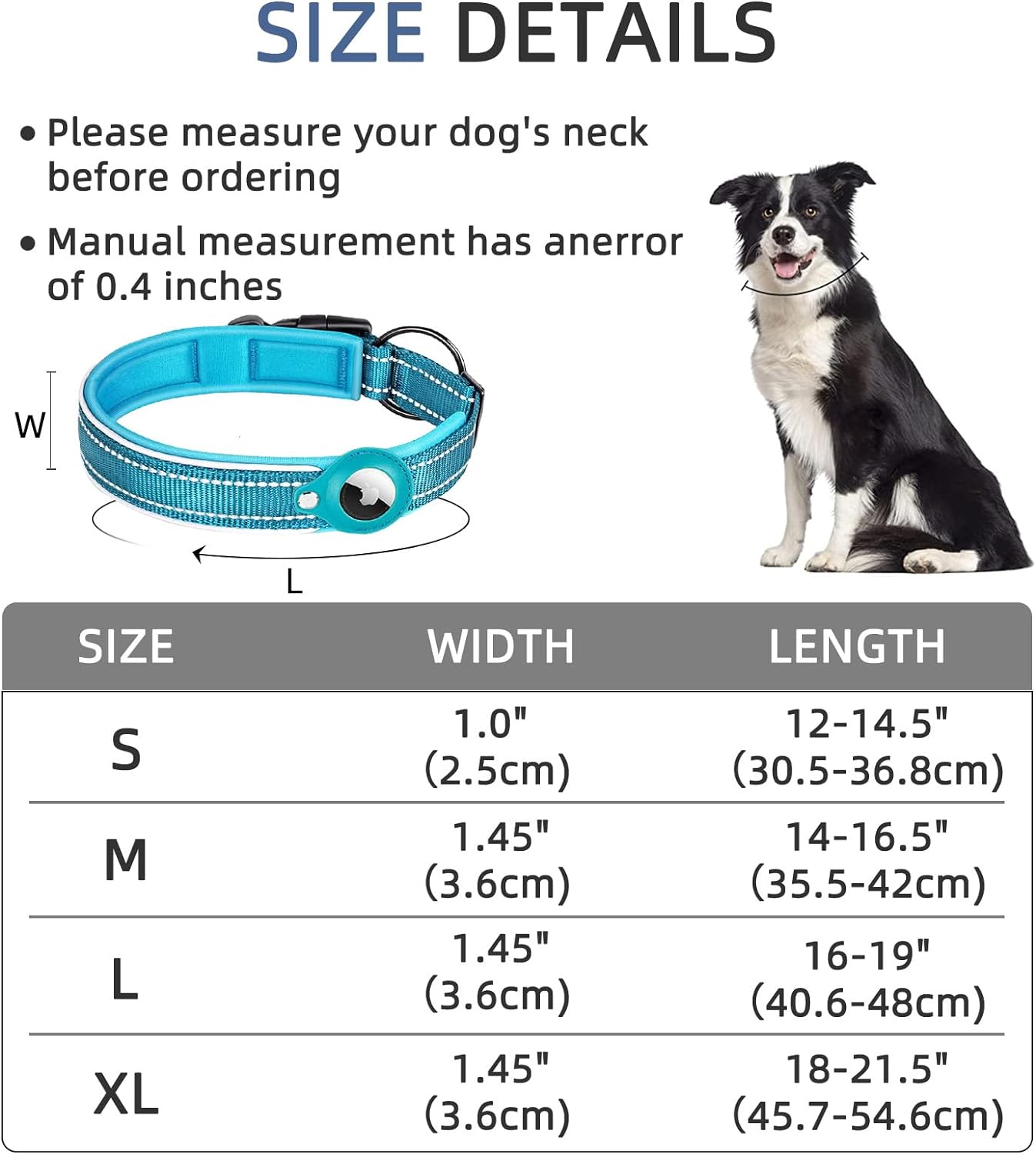 AirTag Dog Collar - detail