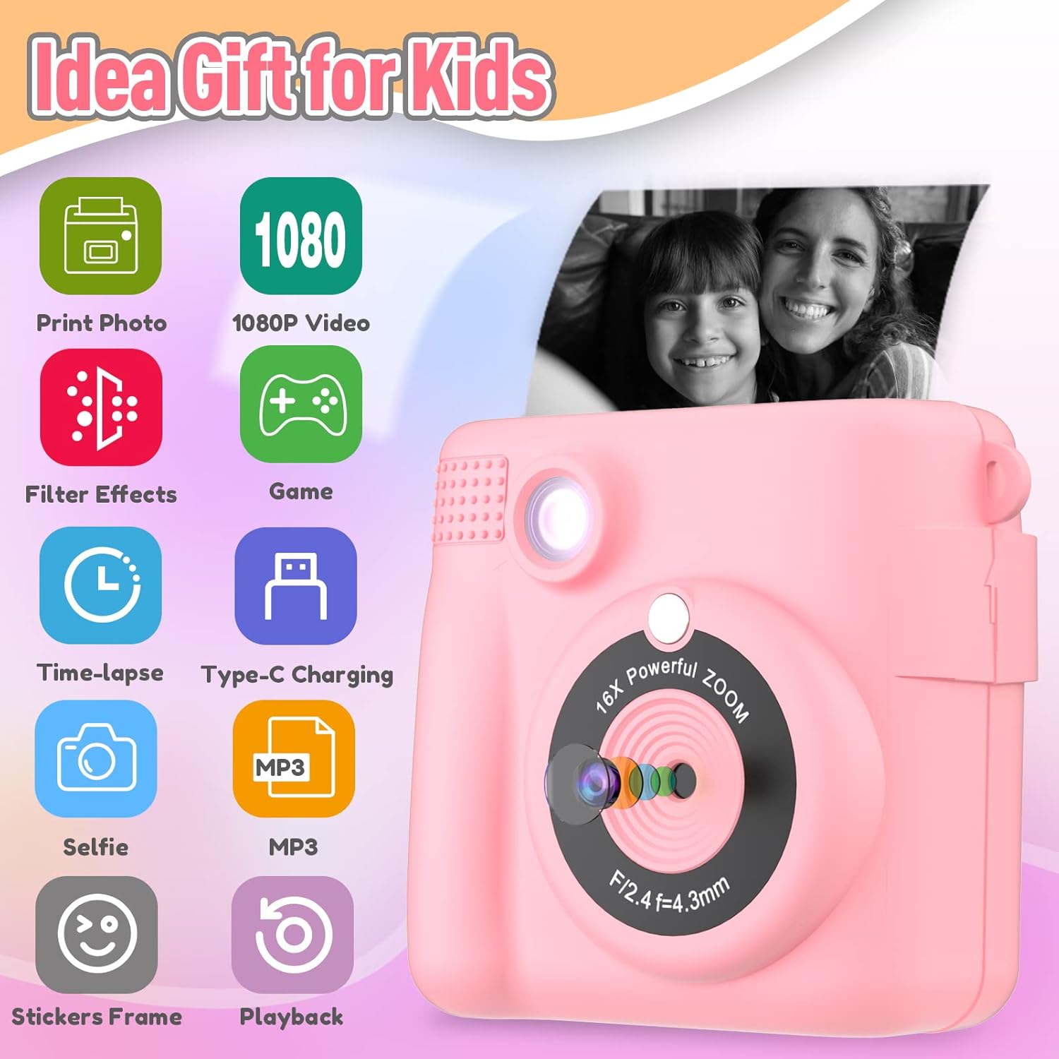 Digital Instant Print Portable Camera For Kids - detail