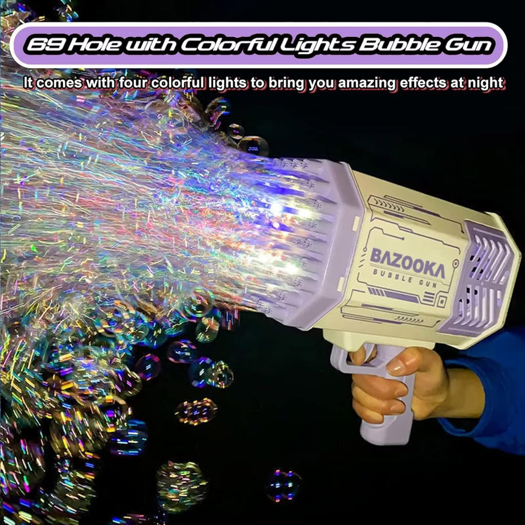 Bubble Gun Blaster Toy - in use