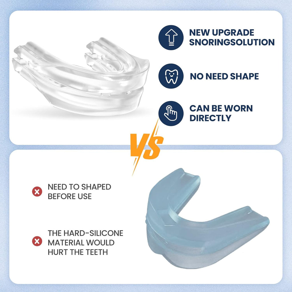 Anti-Snoring Mouthpiece Guard for Sleep Apnea - in use
