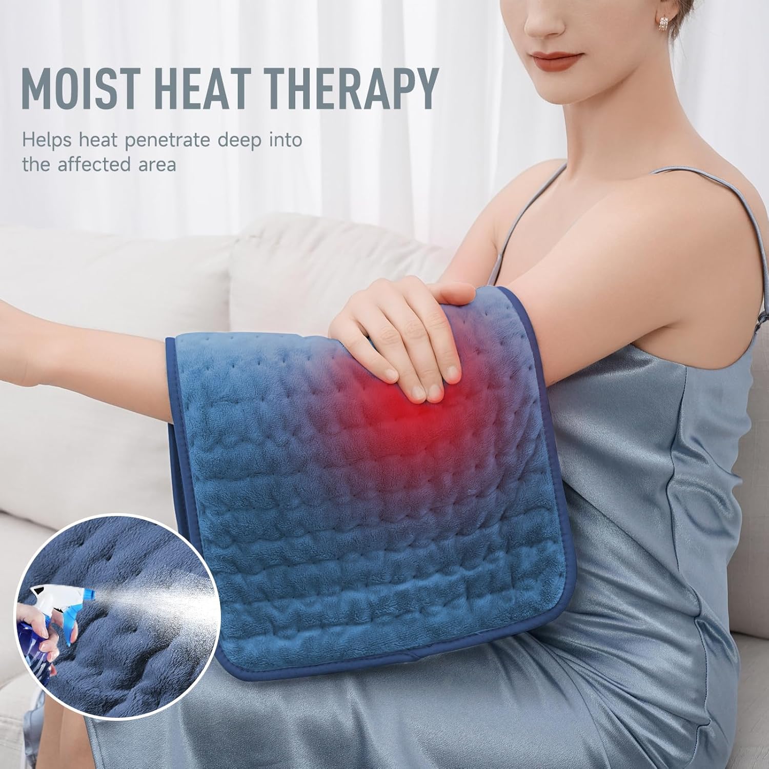 Electric Heating Pad For Back Pain - alternate angle