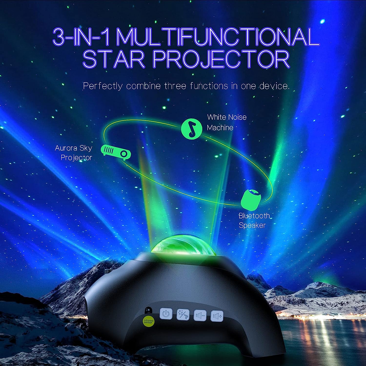 Aurora Northern Lights Projector - detail