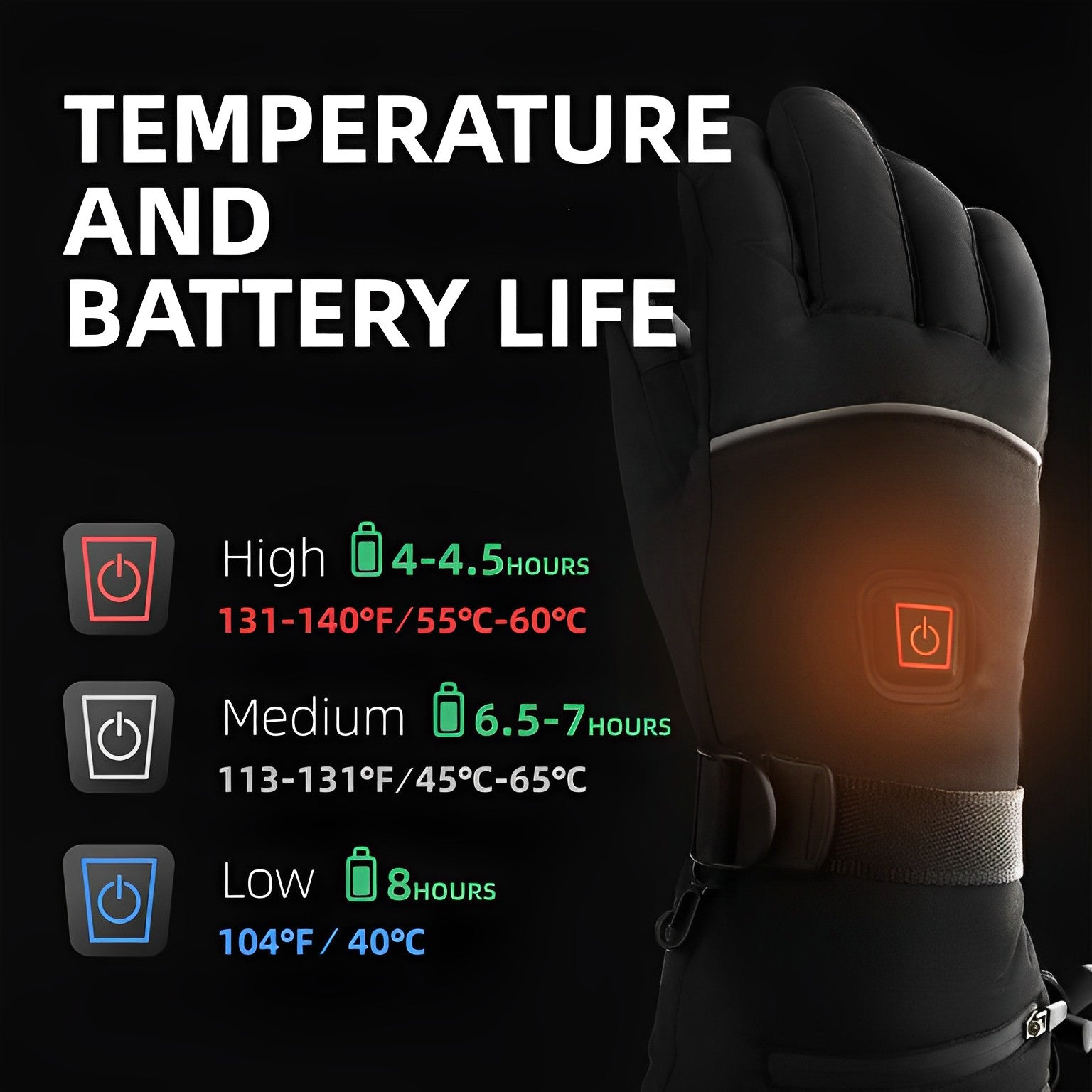 Heated Gloves - in use