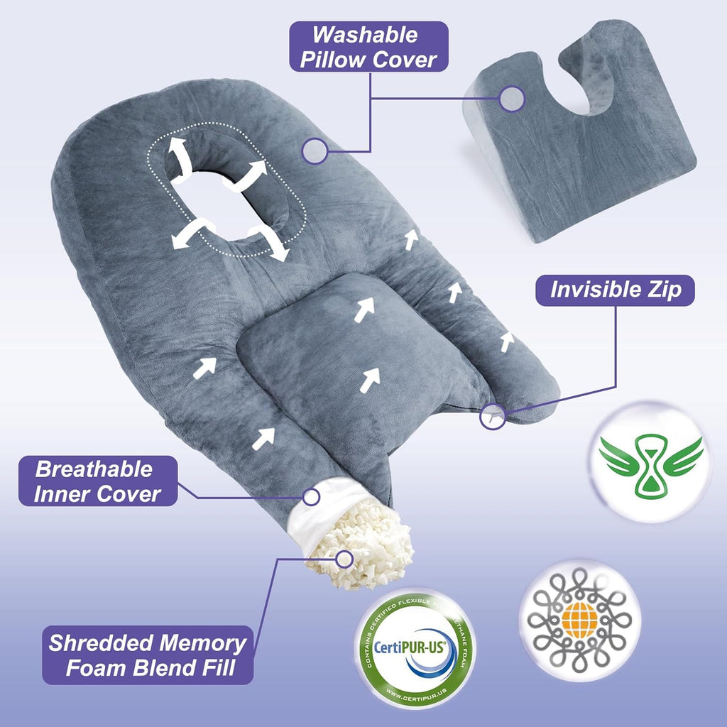 Face Down Pillow After Bbl Or Eye Surgery Stomach Sleeping