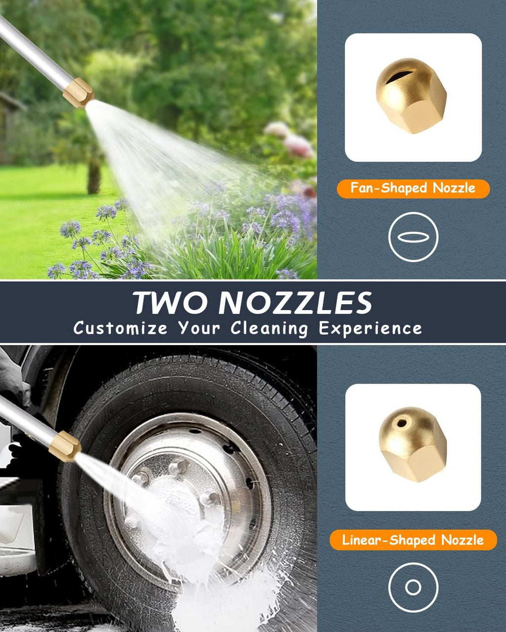 High-Pressure Washer Spray Nozzle Car Wash Water Hose - alternate angle