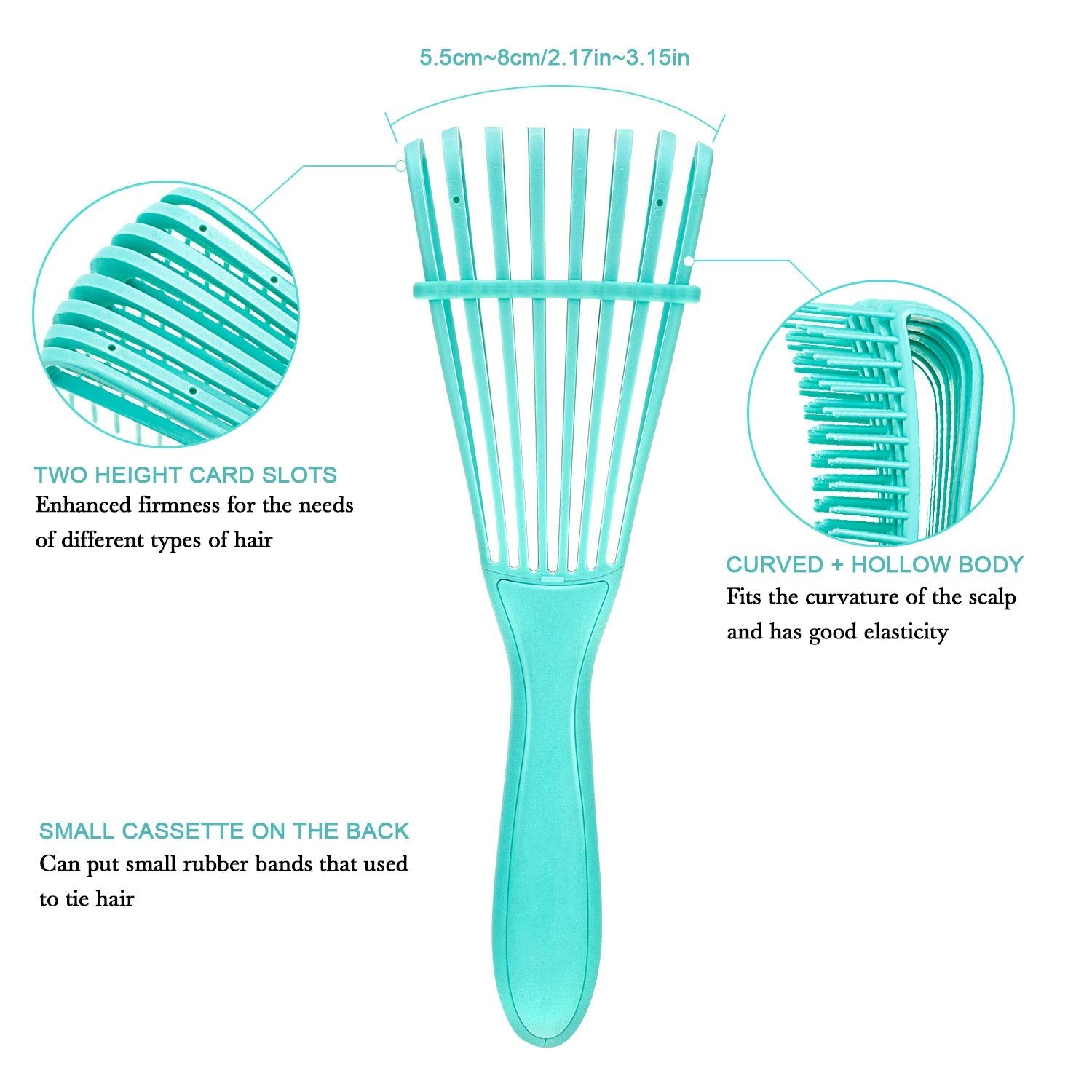2-Pack Detangling Brushes for Textured Hair (3a to 4c) - alternate angle