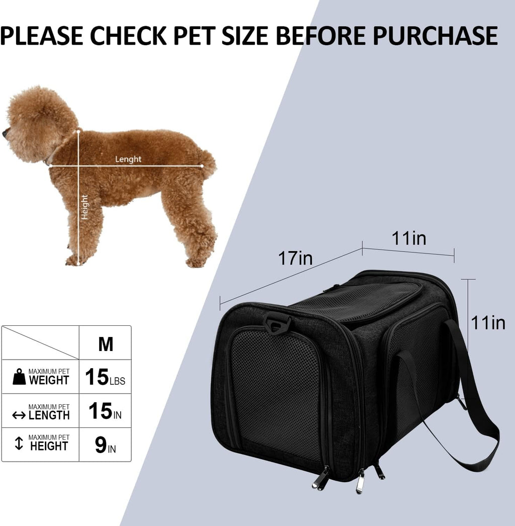 Dog Bag Carrier For Small Medium Cats Dogs Puppies Up To 15 Lbs - in use