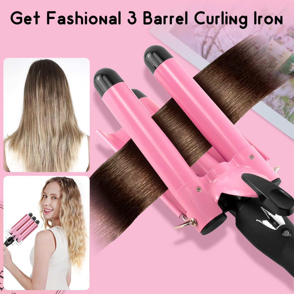 Curling Iron Hair waver - in use