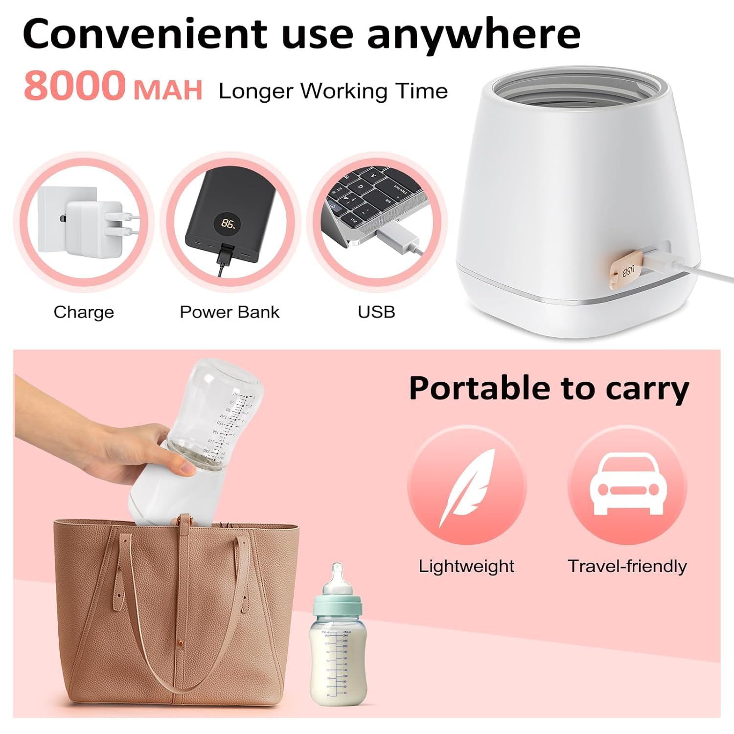 Baby Portable Bottle Warmer - alternate angle