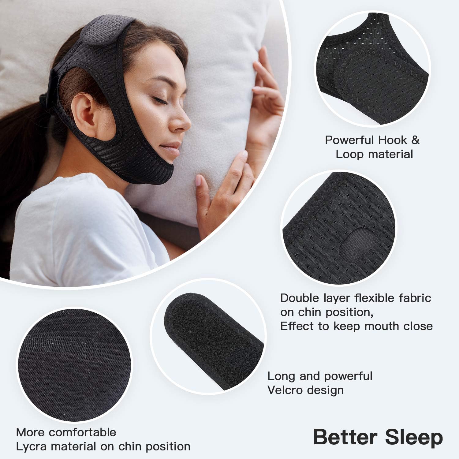 Anti Snoring Chin Strap for Sleep Apnea - detail