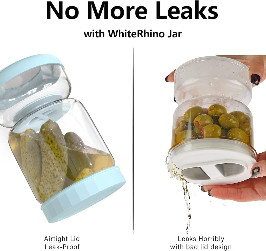 Glass Pickle Strainer Jar - alternate angle