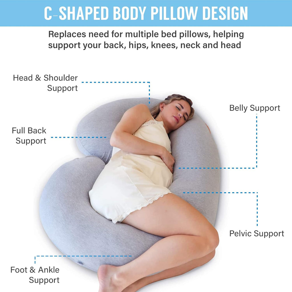 C Shaped Full Body Pregnancy Pillow - detail