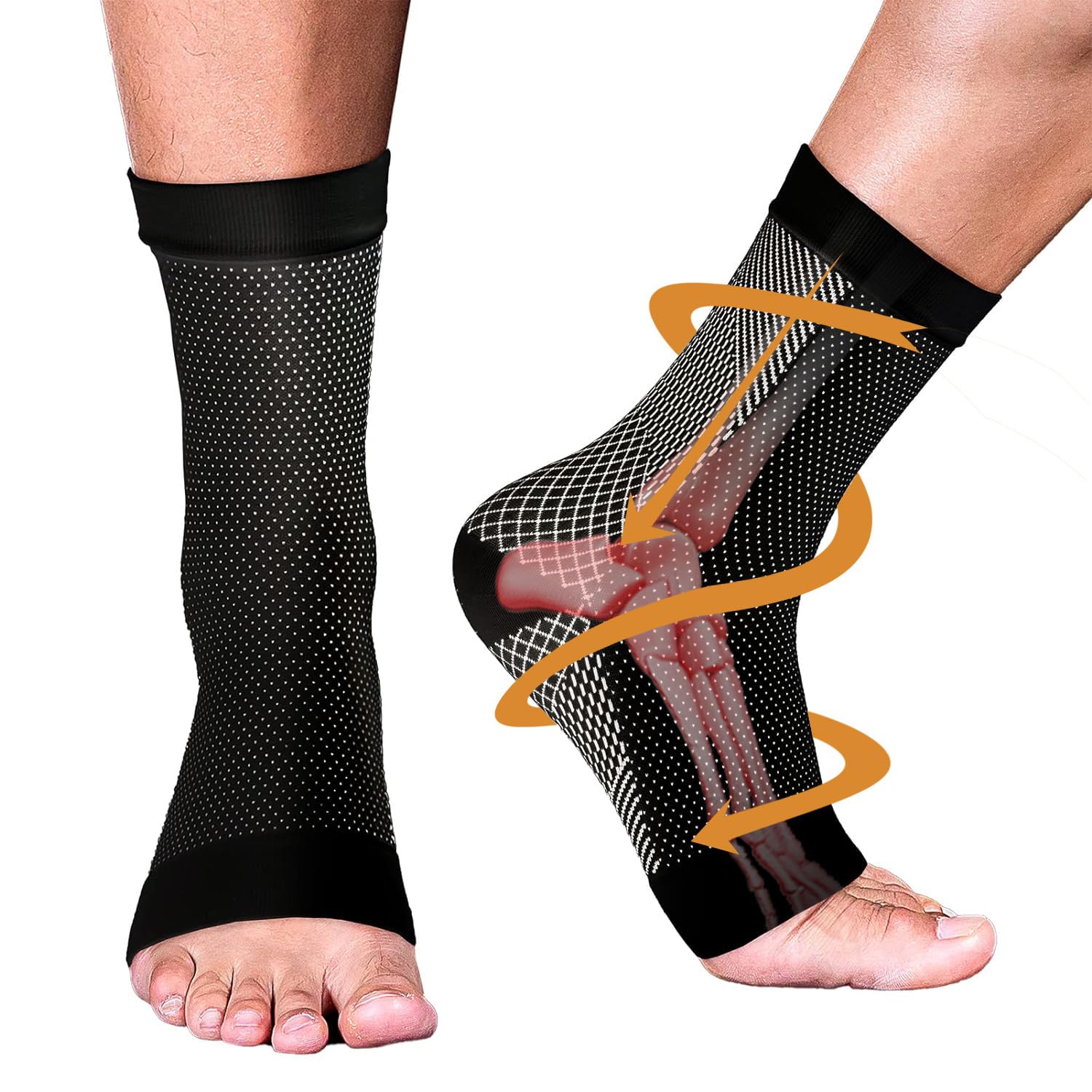 4 Pairs of Premium Therapy Socks For Men and Women - alternate angle