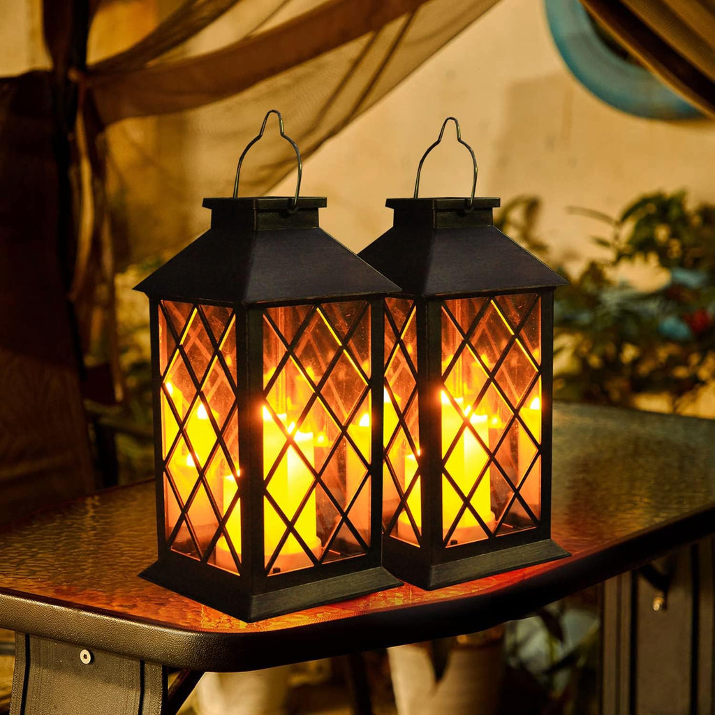 All Weather Garden Hanging Lantern - in use