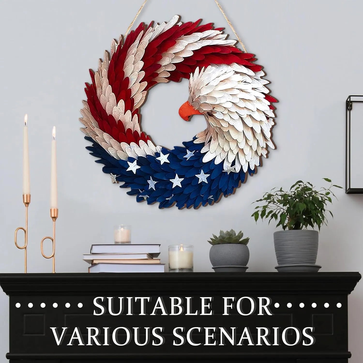 Eagle Wreath Easter Independence Day Decorations - detail