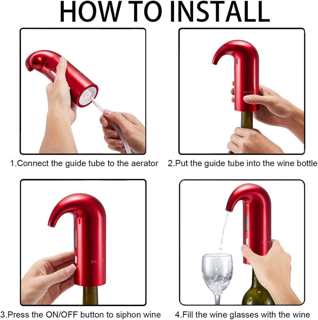 Electric Wine Aerator Pourer Dispenser - detail