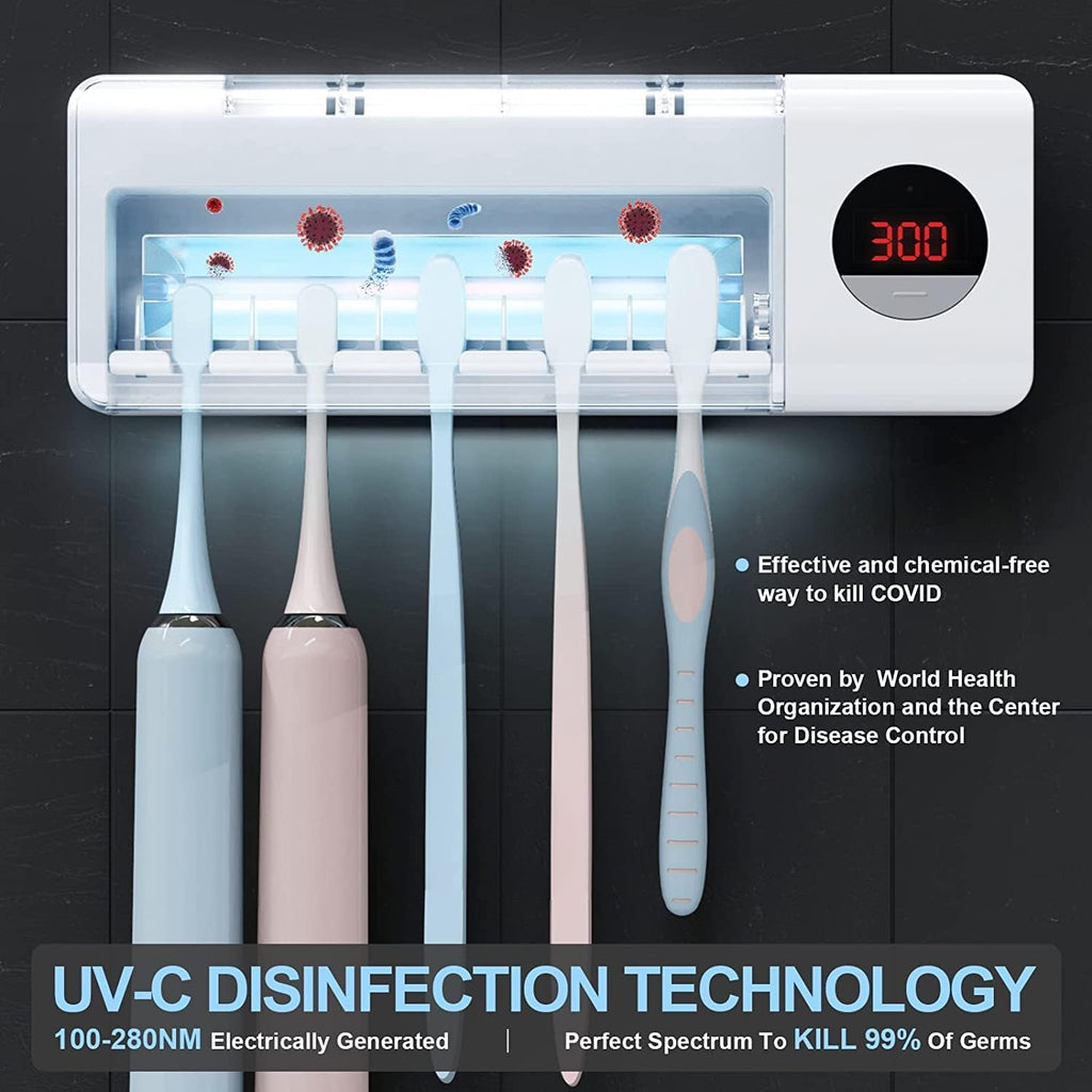 Antibacterial Toothbrush Sanitizer Holder - alternate angle