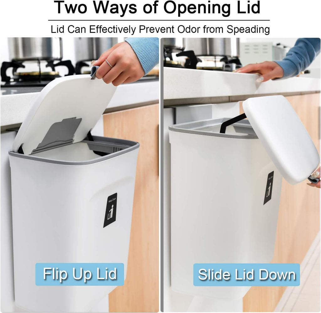 2.4 Gallon Kitchen Compost Bin For Counter Top Or Under Sink - detail