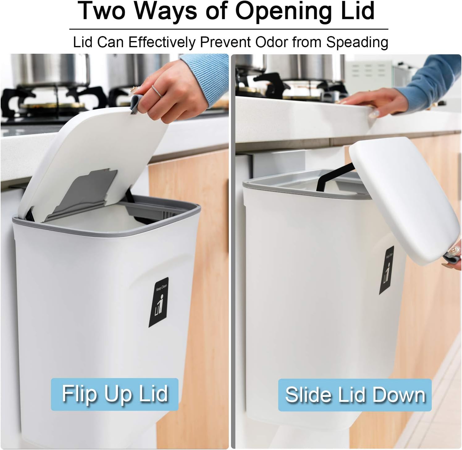2.4 Gallon Kitchen Compost Bin For Counter Top Or Under Sink - detail
