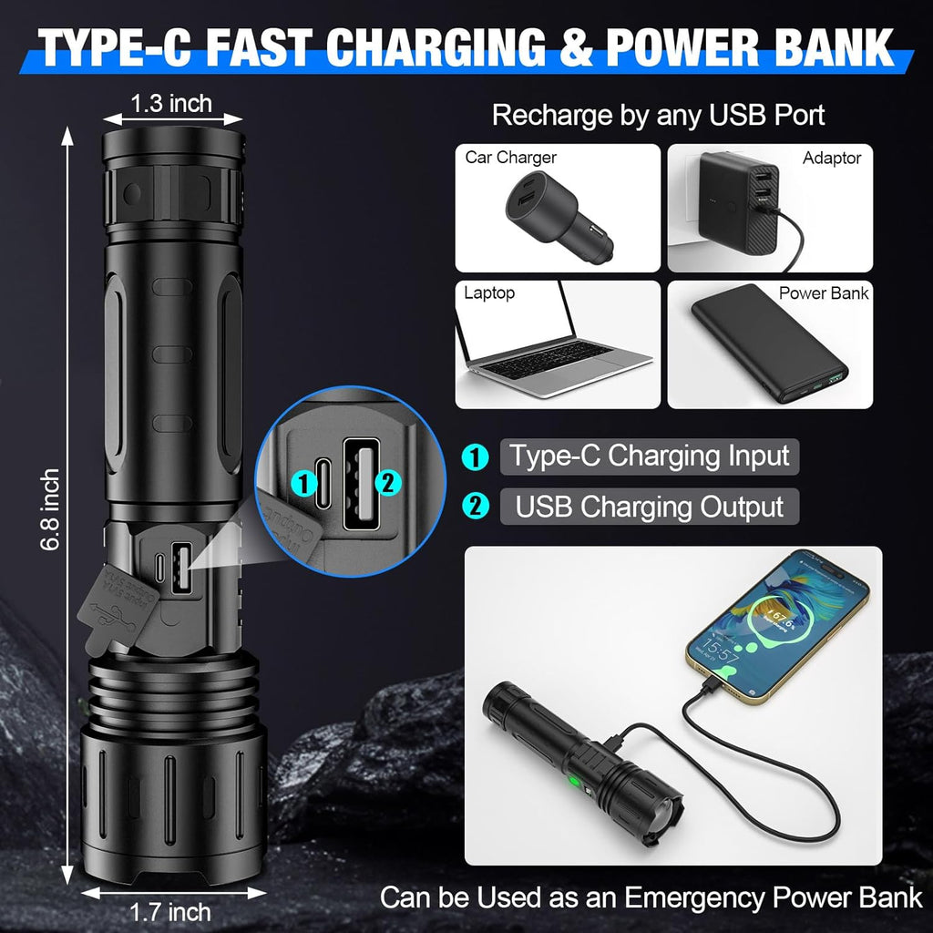 Extremely Bright Flashlight - alternate angle