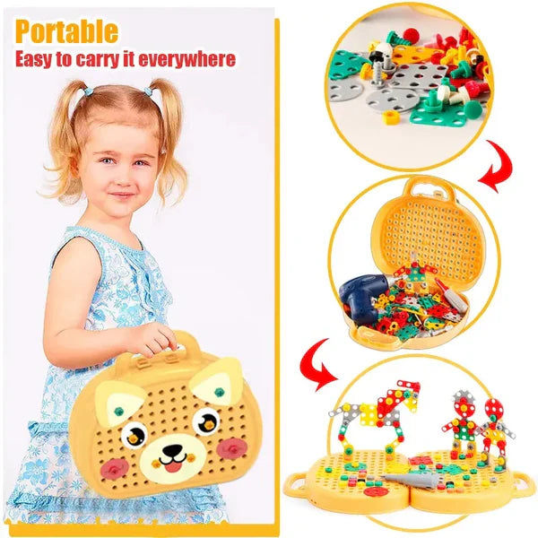 Children Electric Drill Puzzle Toolbox - detail