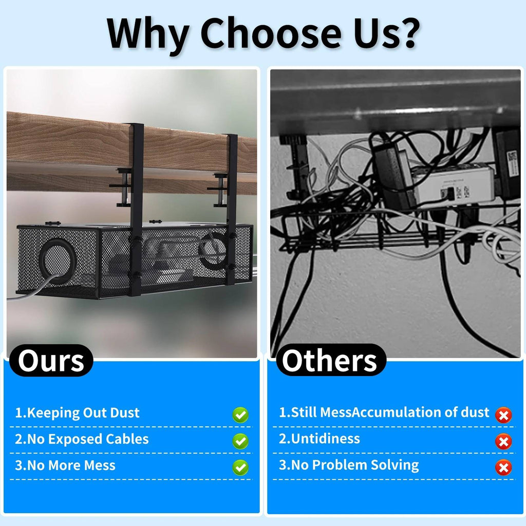 Cable Management for Desk - in use